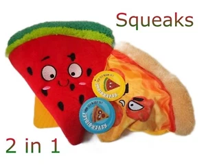OMG! Surprise FLIP 'EMS ""Scheibe Scheibe Baby"" Wassermelone & Pizza 2-in-1 LG Hundespielzeug - Bild 1 von 8