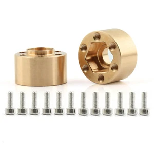 2x Brass RC Car Wheel Hex Hub Adapter for Axial SCX10 Capra TRX4 TRX6 VS4-10 OZ - Picture 1 of 18