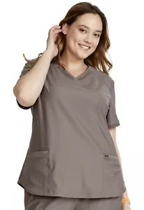 Cherokee Scrubs Form V-Neck Scrub Top CK840 IRON Iron Free Shipping - Picture 1 of 9