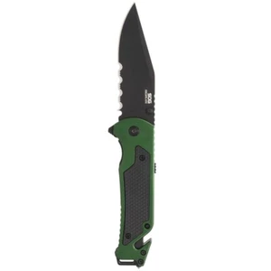SOG Escape ATK 2.0 11-52-01-43 Linerlock OD Green Aluminum Folding AUS-8 Knife - Picture 1 of 2