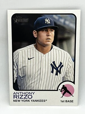 2022 Topps Heritage High Number Oversized Box Topper Anthony Rizzo (Yankees) - Image 1 of 2