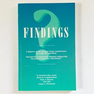 Findings Cooperative Baptist Fellowship Church Study Paperback Book 1996  - Picture 1 of 16