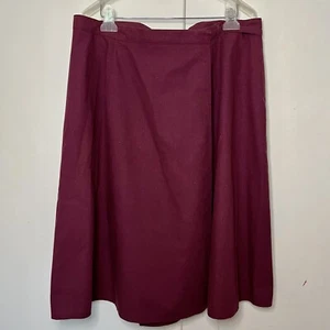 Vintage 70s Lady Devon Purple Cotton Poly Blend Wrap Skirt Volup Size 38 - Picture 1 of 7