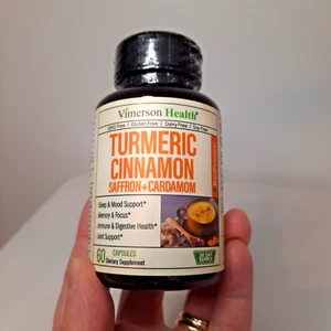 Vimerson Health Turmeric Cinnamon w/Saffron & Cardamom-Antioxidant Joint 60 caps - Picture 1 of 5