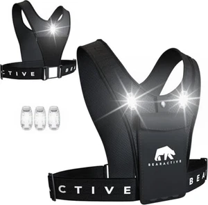 Running Vest with Running Light - 3 LED Lights,4 Pockets, Battery version. - Picture 1 of 7