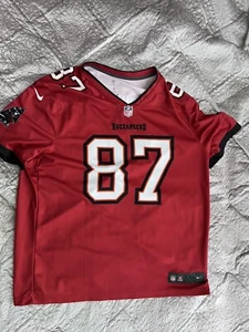 Men’s Women’s Nike Tampa Bay Buccaneers Red Jersey 87 Rob Gronkowski - Picture 1 of 2