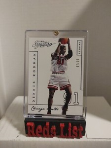 2013-14 Panini Signatures Blue #286 Dennis Rodman 7/10 Chicago Bulls HOF Rare