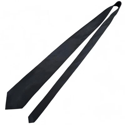 Corbata Zylos Gold George Machado negra lisa seda business 58" L - 3,85" W Foto 1 de 4