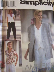 8239 Vintage Simplicity SEWING Pattern Misses Jacket Pants Top UNCUT Classic OOP - Picture 1 of 1