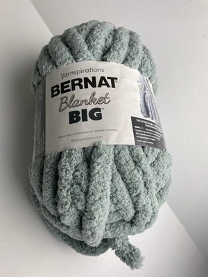 Yarnspirations Bernat Blanket Big Yarn 10.50z Misty Green Jumbo NEW - Image 1 of 4