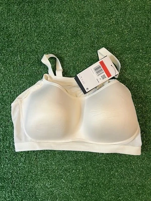 Sujetador de entrenamiento para mujer NIKE talla grande AQ0140-121 blanco sujetador de gimnasio precio de venta sugerido por el fabricante $50 Foto 1 de 4