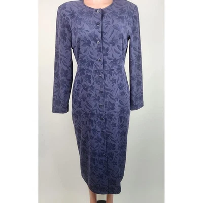 Vintage Talbots Floral Button Down Dress Long Sleeve Modest Career Work Size 8P - Image 1 of 4