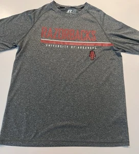 Russell Arkansas Razorbacks Granite Heather Shirt Short Sleeve Mens Large - Picture 1 of 5