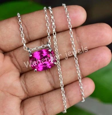 17.00 Ct Natural Purple Rhodolite Garnet  925 Sterling Silver Pendant Certified - Image 1 of 4