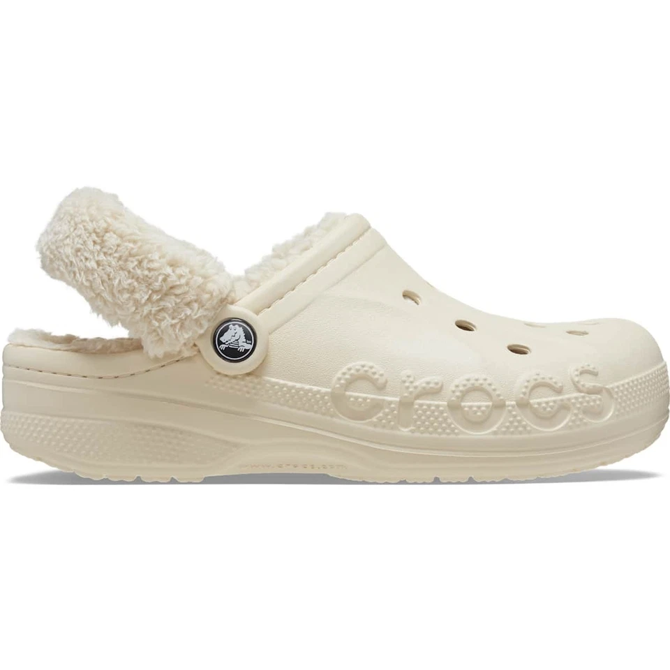 Crocs Adult Baya Lined Fuzz Strap Clog Slippers - Image 1 of 4