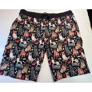 Men's shorts size 2x / 3X German Shepherd Dog Print Lounge Shorts Drawstring - Picture 1 of 8