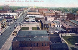 WICHITA KS - Looking North On Main Street Postcard - Picture 1 of 2