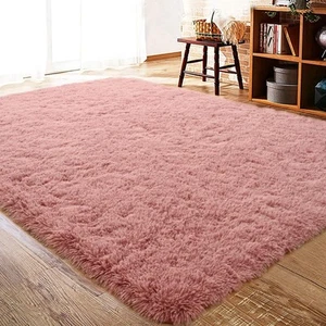 ISEAU Fluffy Rug Carpets Soft Shaggy Area Rug Indoor Floor Rugs for Kids Room - Picture 1 of 8