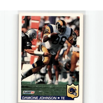 1992 Fleer #215 Damone Johnson Los Angeles Rams Football Card - Image 1 of 2