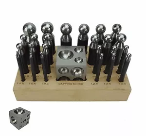 NEW DOMING DAPPING ROUND FORMING SET KIT COPPER CRAFT JEWELRY GOLD SILVER MAKING - Picture 1 of 2