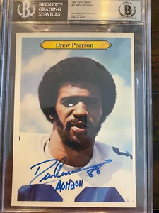1980 TOPPS SUPER DREW PEARSON HOF BAS AUTHENTIC AUTO SLABBED INSCRIBED ROH 2011 - Picture 1 of 10