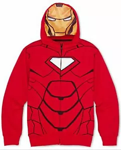 Ironman Hooded Zip Up Sweatshirt Size 8 10 12 18 20 New Child M L XXL Costume - Picture 1 of 1