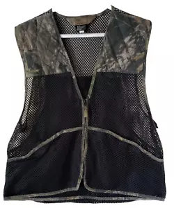 Quail Unlimited Vest Men's Med. Black Mesh Camouflage Hunting Zip Up and Pockets - Picture 1 of 13