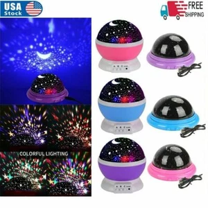 360° Romantic LED USB Star Light Sleep Starry Night Sky Projector Cosmos Lamp - Picture 1 of 11