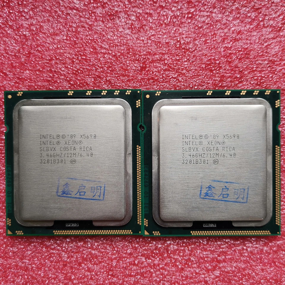Matching pair Xeon X5650 X5660 X5670 X5675 X5680 X5690 LGA1366 CPU Processor - Image 1 of 4
