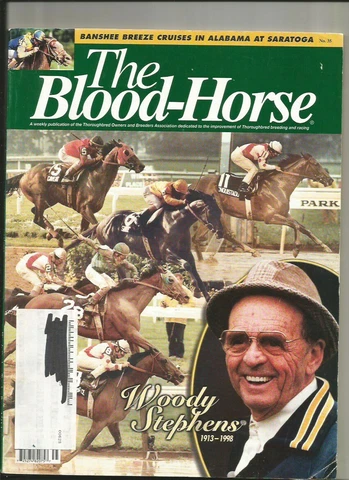 1998 Magazine Blood Horse Racing Woody Stephens dies Belmont Swale Devils Bag Cover