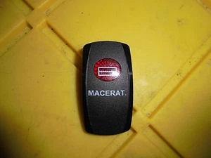 Carling Boat Rocker Switch Cover MACERAT. Black Illuminated - Imagen 1 de 1