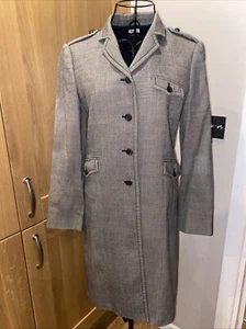 Miu Miu Grey / Black Vintage Military Technical Masculine Suiting Coat Size 10 - Picture 1 of 13