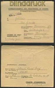 dt. Reich POW Frankreich Depot 1102 Quédillac 1947 (23473) - Bild 1 von 1
