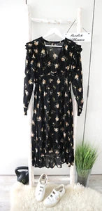 orig ★ MAJE ★ Kleid FR 38 DE 36 schwarz floral TOP - Bild 1 von 8