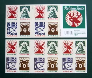 Sc # 4207-4210 (4210d) ~ Booklet of 20 ~ 41 cent Holiday Knits Issue - Picture 1 of 1