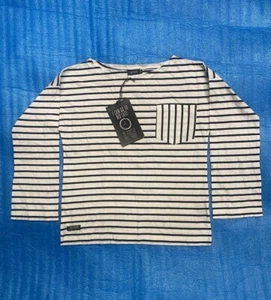 NWT Yporque White & Black Striped Relaxed Long Sleeve Shirt Size 10Y Portugal - Picture 1 of 9