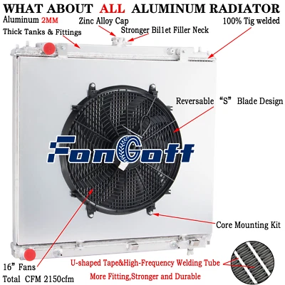 For NISSAN NAVARA D40 PATHFINDER R51,YD25 TURBO DIESEL 05-12 3 Row Radiator kits - Image 1 of 4