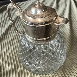 Vintage Crystal Silver Pitcher Hampshire CC 1972 Runner Up Golf Trophy 10” Tall - Picture 1 of 8