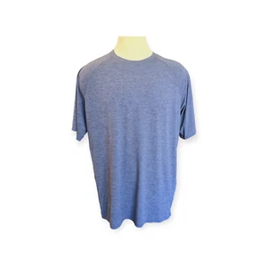 Glacier Shirt Mens M Blue Heather Short Sleeve Performance Stretch Athletic - Picture 1 of 6