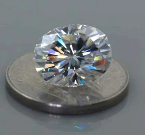 White Diamond Lab-Grown EGL VVS1 4.00 Ct Oval Cut CVD Loose Gemstone 5ATR - Picture 1 of 12