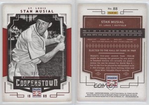 2015 Panini Cooperstown HOF Chronicles Red /35 Stan Musial #88 HOF