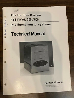 Manual de servicio Harman Kardon Festival 300 y 500 *ORIGINAL* LIBRO O PDF-ENVÍO GRATUITO Foto 1 de 2