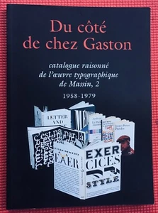 Typographie MASSIN - CATALOGUE RAISONNÉ 2 Du côté de chez Gaston 1958-1979 - Imagen 1 de 5