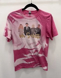 FLAWED-Shirt donna/Junior Schitts Creek 'Oh Schitt' rosa tie-dye taglia SMALL - Foto 1 di 6