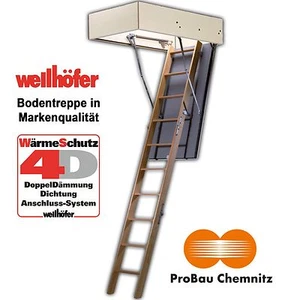 Wellhöfer Bodentreppe GutHolz, Maßanfertigung bis 160x100cm 4D Wärme inkl. Lief. - Bild 1 von 1