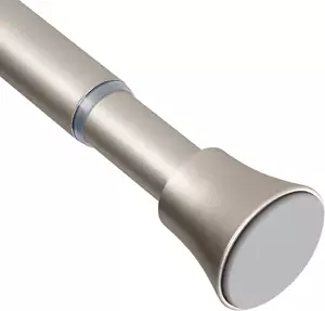 Silver Shower Curtain Rod - Tension Curtain Rod Adjustable 32 to 78 Inch Spring - Picture 1 of 8