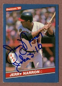 1986 Donruss #451 Jerry Narron  Angels  Autograph Signed  (20% *Rebate w 10+) - Picture 1 of 2