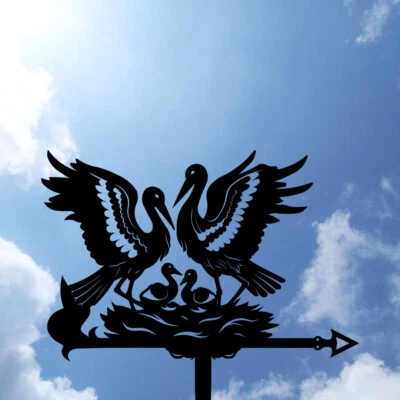 Storks Metal Weathervane, Weather Vane, home roof decor - Image 1 of 4