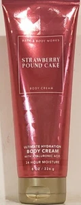 Bath & Body Works Erdbeere Pfund Kuchen ultimative Feuchtigkeit Körpercreme 8oz - Bild 1 von 1