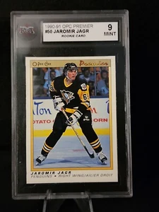 Jaromir Jagr 1990 91 OPC Premier Rookie Garded 9 MINT KSA - Picture 1 of 2